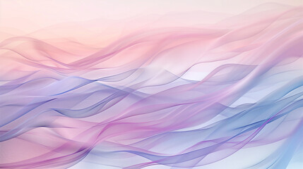 Wall Mural - Soft Pastel Fabric Waves in Shades of Pink and Lavender