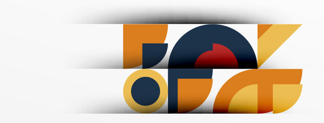 Fototapete - Modern geometrical abstract background - circles. Business or technology presentation design