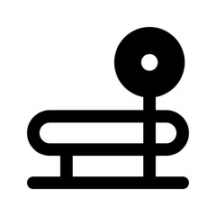 Wall Mural - bench press glyph icon