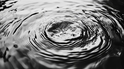 Wall Mural - Close-up of dynamic water ripples, showing subtle reverberations and patterns that convey a sense of movement and depth.