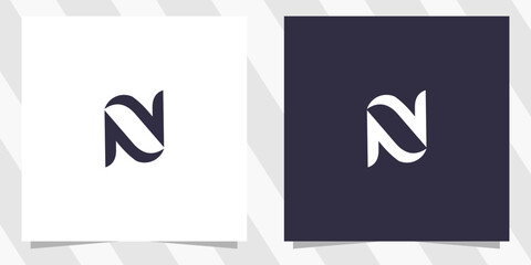 Wall Mural - Letter n logo design vector