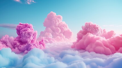 Poster - Discover the artistry of cloud computing through surreal scenes where AI and big data flow seamlessly through misty, dreamlike clouds.