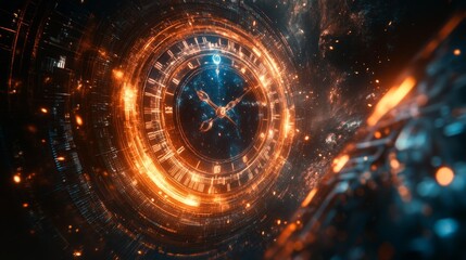 Wall Mural - Cosmic Clock.