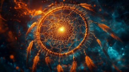 Wall Mural - Dream Catcher Glow.
