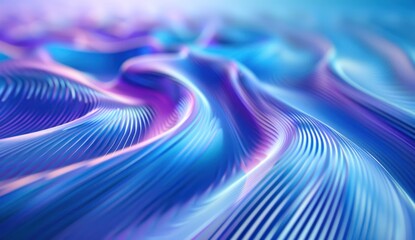 Wall Mural - Abstract Blue and Purple Waves