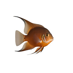 TRANSPARENT PNG ULTRA HD 8K A solitary angelfish gracefully floating with its elegant fins extended vibrant colors standing out vividly against a transparent background