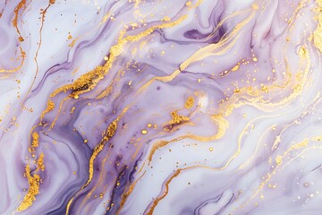 Fototapete - White background , light purple and gold marble pattern