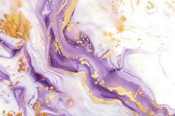 Fototapete - White background , light purple and gold marble pattern