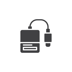 Canvas Print - USB SD card reader vector icon