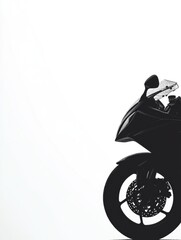 Poster - Black and White Motorcycle