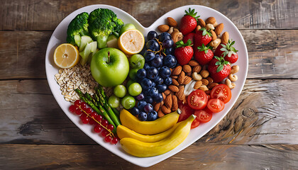 Healthy nutrition as advised by nutritionists and doctors for patient wellbeing is eating with fresh fruits and vegetables, in heart dishes. This includes cholesterol diets.