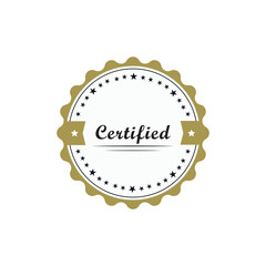 Certified label design stock