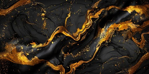 Wall Mural - background with black and yellow