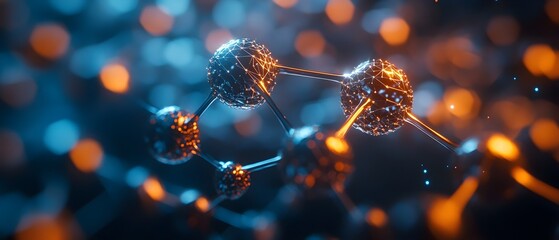 Poster - Nanostructure Powered Electronics Visualizing the Role of Nanostructures in Advancing Modern Electronic Devices and Technology  photographic concept with copy space for text