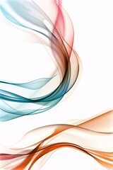 Poster - An abstract design with fluid, wave-like patterns and a vibrant color scheme, leaving a large area for copy space on the right.