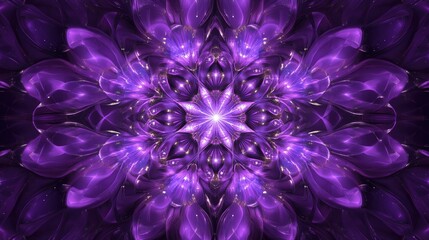 Poster - Purple kaleidoscope patterns, mesmerizing and abstract, artistic visual effect