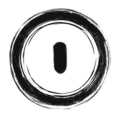 hand drawn, sketch style,  record/ pause button isolated on transparent png