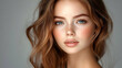 © Siasart Stock - Portrait of a young woman with freckles and blue eyes.