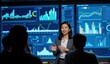 © Reubens Stock Photos - Asian Female Corporate Leader Showcasing Market Insights to a Focused Business Audience