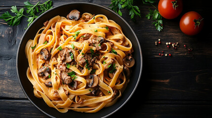 Poster - pasta with meat