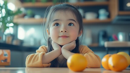 Aufkleber - Girl assignment and kitchen for education learning and growth for future or knowledge Dad student and house for help studying and support or home school for development or coloring ass : Generative AI