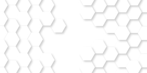 Abstract White Hexagonal Background. Luxury White Pattern. Vector Illustration. 3D Futuristic abstract honeycomb mosaic white background. geometric mesh cell texture. modern futuristic wallpaper.