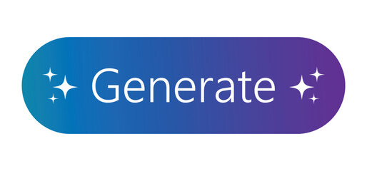 Poster - generate button for ai service. command prompt to generative ai icon for app, website, ui, ux. trans