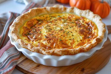 Sticker - Quiche is a savory egg custard baked in a pie crust but you can make it crustless