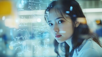Poster - Doctor teamwork and writing on glass board for medical solution teaching and problem solving in residency Healthcare students people or professor for orthopedic training steps and mind : Generative AI