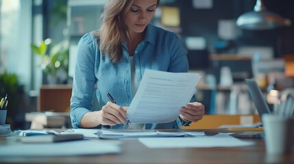 Fototapete - Documents meeting and business people in office for discussion legal consulting and agreement Corporate lawyer law agency and women and paperwork for client contract collaboration and  : Generative AI