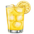 © Sippung - Lemonade watercolor summer drink with ice and lemon slices clipart isolated on transparent background
