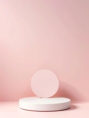 Poster - A refined 3D backdrop with soft gradients and subtle shadows provides a sophisticated space for presenting products, with extensive copy space for text and promotional content.