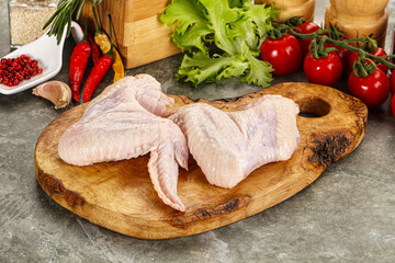 Poster - Raw chicken wings foe cooking