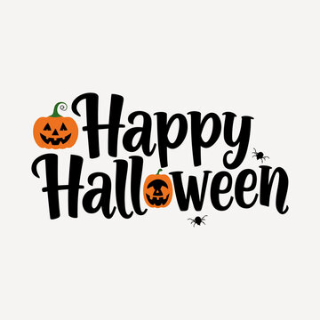Happy Halloween t shirt design typography on an isolated white background 