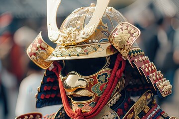 Traditional helmet used in Japanese festivals called kabuto