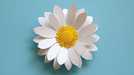 Poster - 2D Daisy a Bright and Stylish Floral Design with Simple, Charming Details.