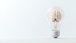 © patpongstock - Insight concept, light bulb with brain inside, 3D illustration