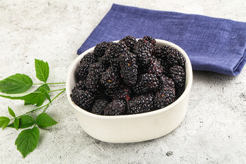 Wall Mural - Natural organic sweet ripe blackberry