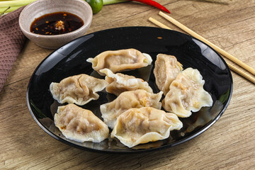 Poster - Asian steamed dumplings with meat