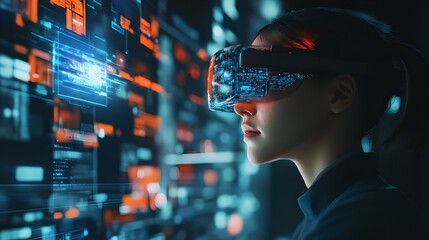 Poster - digital twin enhancing real world experiences with augmented reality overlays a futuristic concept s
