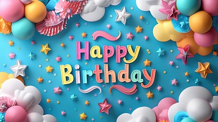 Poster - A vibrant paper art banner with 