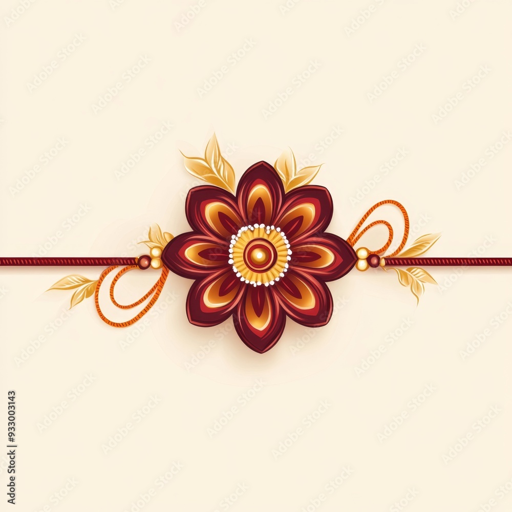 Стоковая иллюстрация «Elegant Raksha Bandhan Illustration: Abstract ...