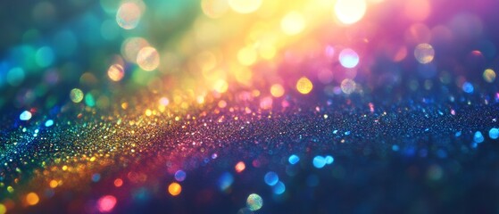 Poster - Prism Rainbow Light on Dark Background Overlay