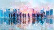 © Faustudio - City business teamwork concept.