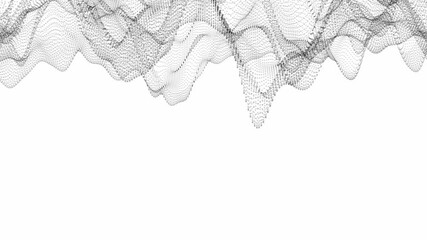 Poster - White border animation for presentations, particle wave frame