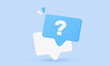 © iqballwew - 3d vector question mark speech bubble icon concept new idea design