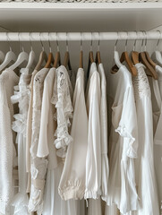 Wall Mural - Organized Closet Essentials. closet featuring a selection of essential outerwear.