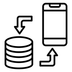 Sticker - Data Synchronization Icon Style