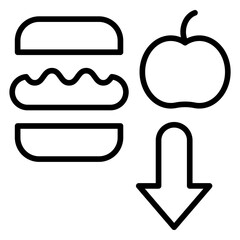 Poster - Calorie Deficit Icon Style