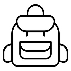 Canvas Print - Back Pack Icon Style